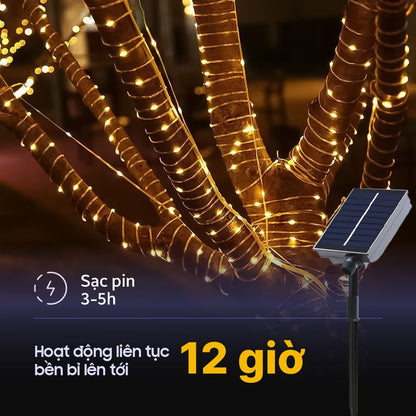 Dây Đèn LED Hạt Gạo Năng Lượng Mặt Trời DSV01 Trang Trí Sân Vườn CABIQ