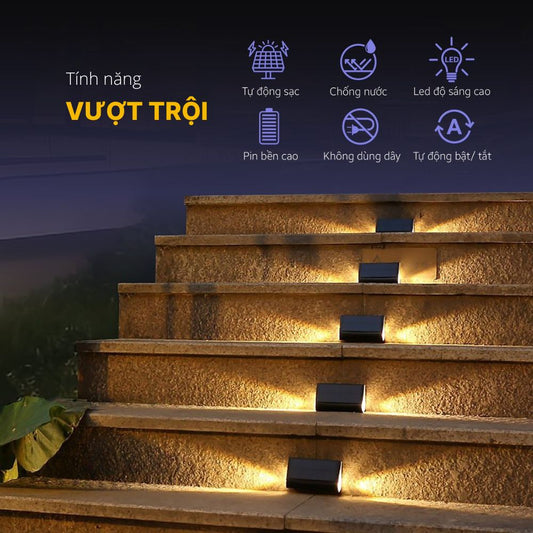 Đèn Bậc Thang Năng Lượng Mặt Trời DSV02 Trang Trí Đa Năng CABIQ