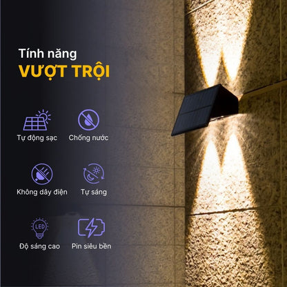 Đèn Hắt Tường Năng Lượng Mặt Trời DSV04 Trang Trí Ngoại Thất Đẳng Cấp CabiQ