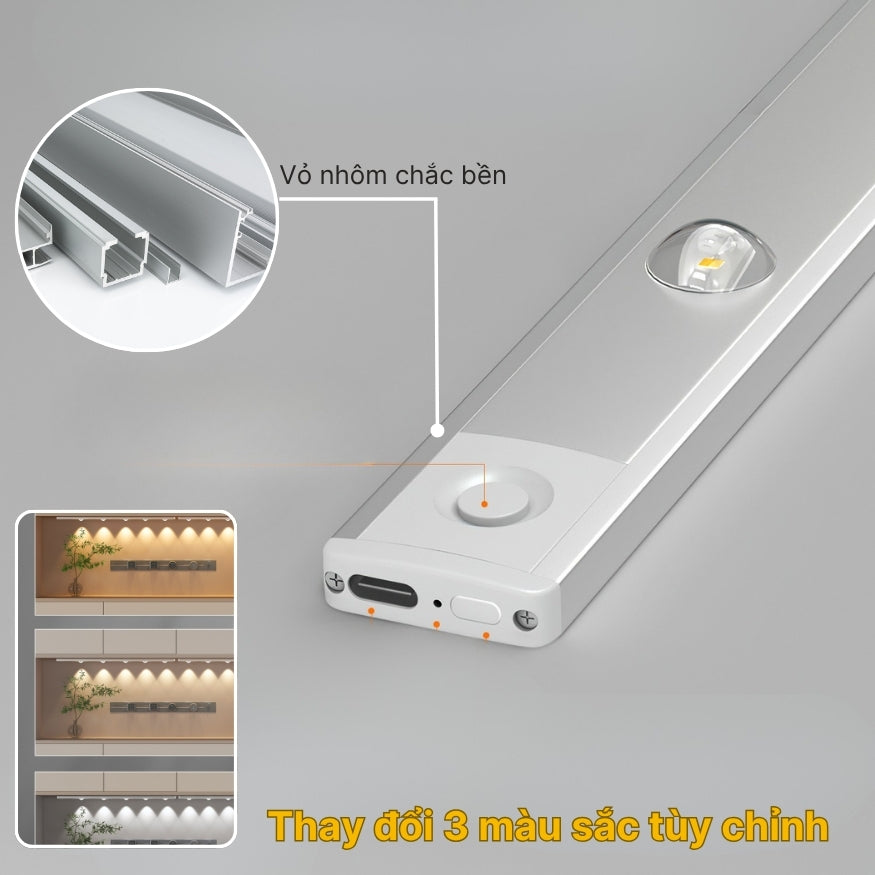 Đèn LED Thanh Cảm Biến Trang Trí Hiệu Ứng Gợn Sóng CabiQ Premium CAB02
