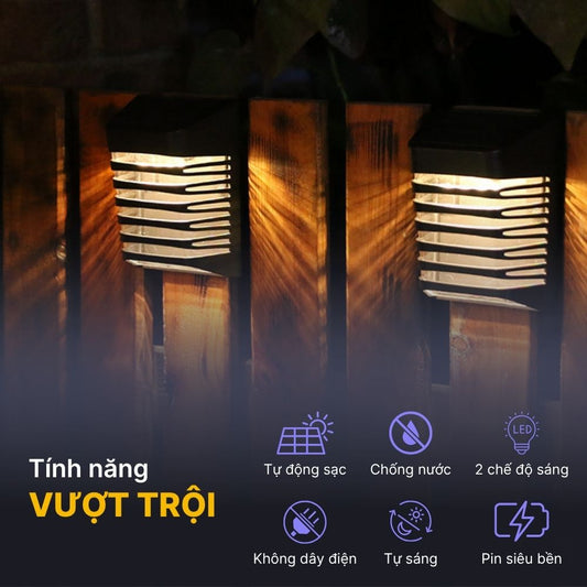 Đèn Hắt Tường Năng Lượng Mặt Trời DSV03 Trang Trí Ngoài Trời CabiQ