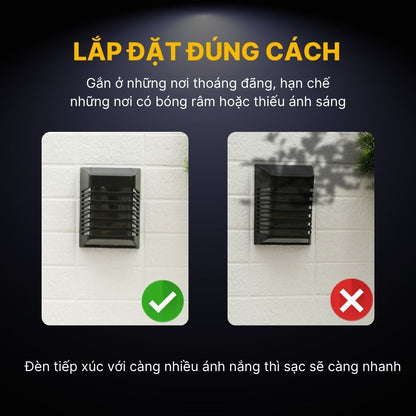 Đèn Hắt Tường Năng Lượng Mặt Trời DSV03 Trang Trí Ngoài Trời CabiQ